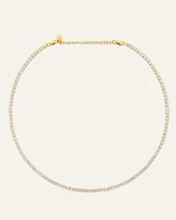 Mockberg Tennis Guld>Halsband Best