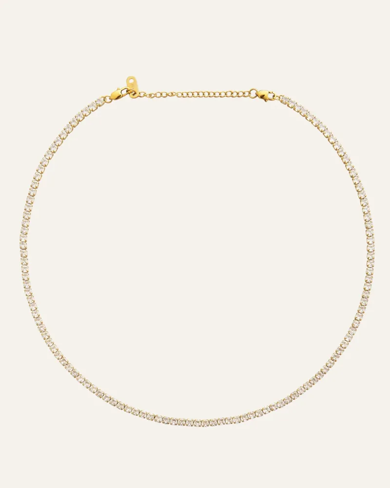 Mockberg Tennis Guld>Halsband Best