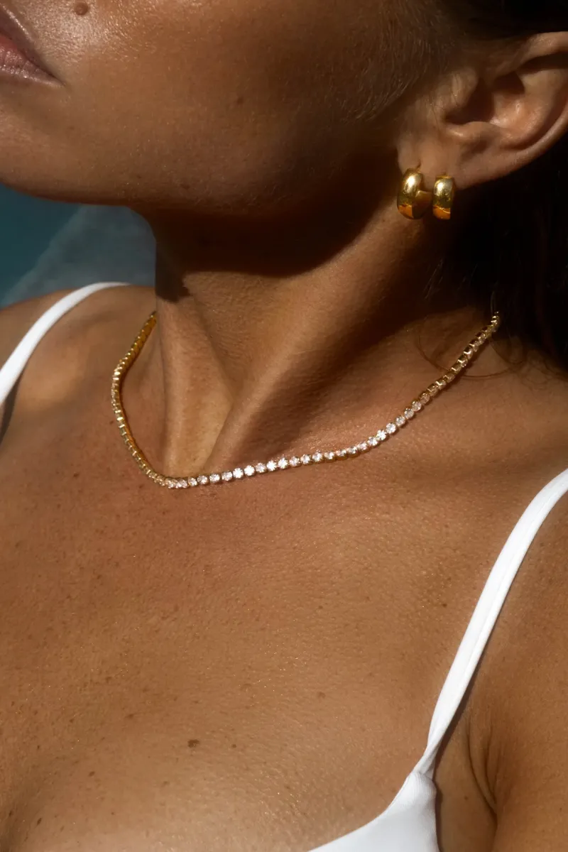 Mockberg Tennis Guld>Halsband Best