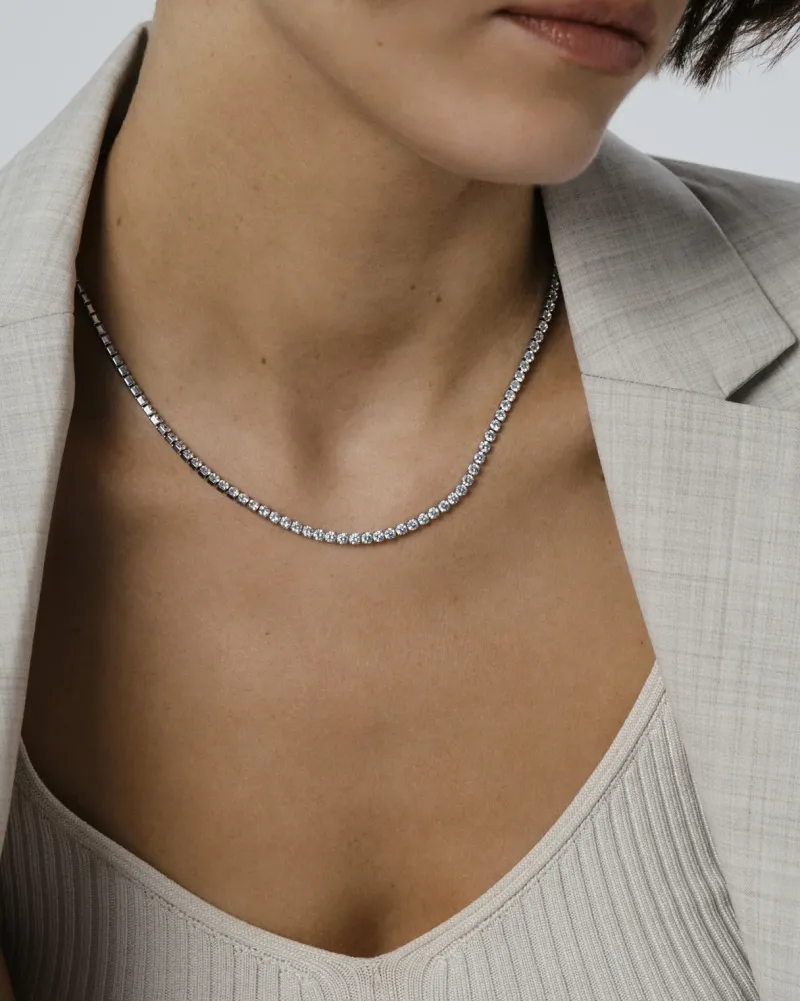 Mockberg Tennis Silver>Halsband Clearance