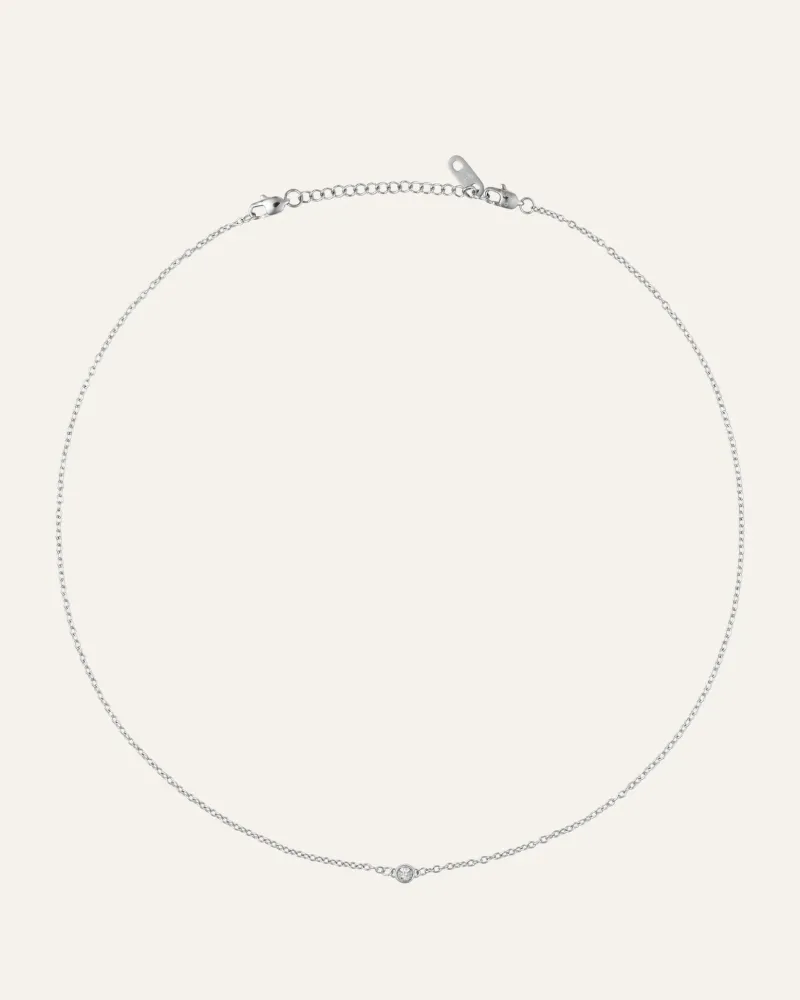 Mockberg Thin Diamond Silver>Halsband Online