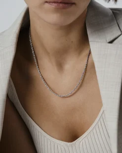 Mockberg Thin Rope Halsband Silver><noscript><img width=