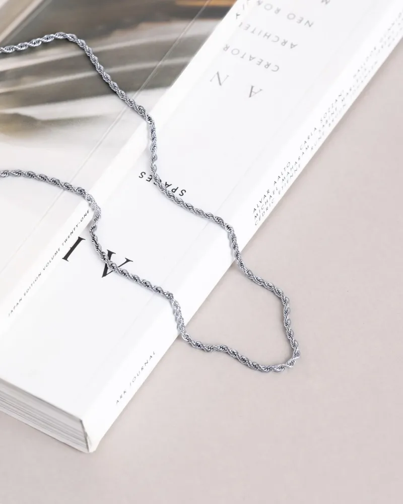 Mockberg Thin Rope Halsband Silver>Armband