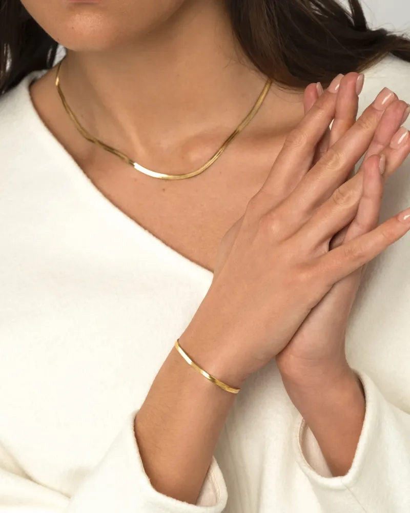 Mockberg Thin Snake Guld>Armband Hot