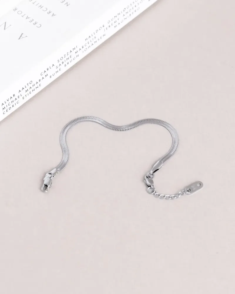 Mockberg Thin Snake Silver>Armband