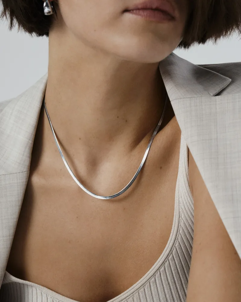 Mockberg Thin Snake Silver>Halsband Online
