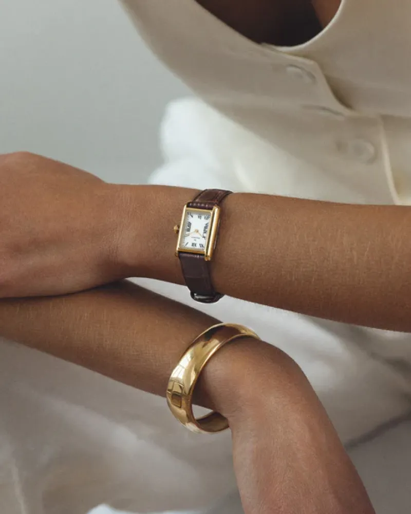 Mockberg Timeless Brown Leather Gold Watch MB0247>Klockor Best