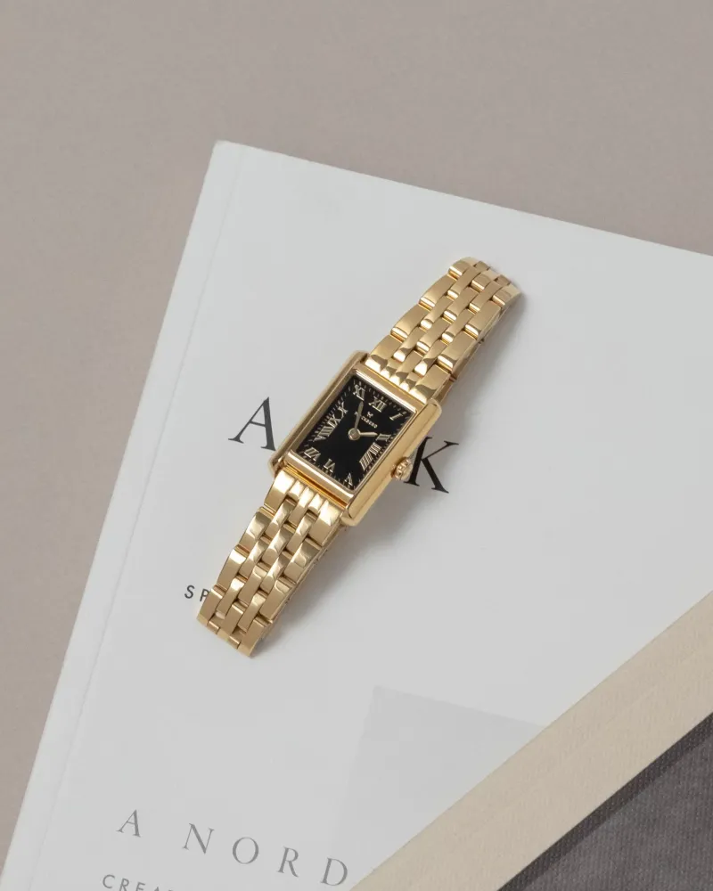 Mockberg Timeless Gold Noir MO243>Klockor Hot