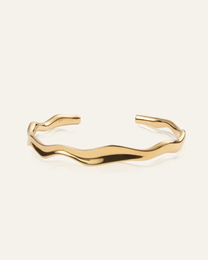 Mockberg Wavy Bolded Cuff Gold>Armband New