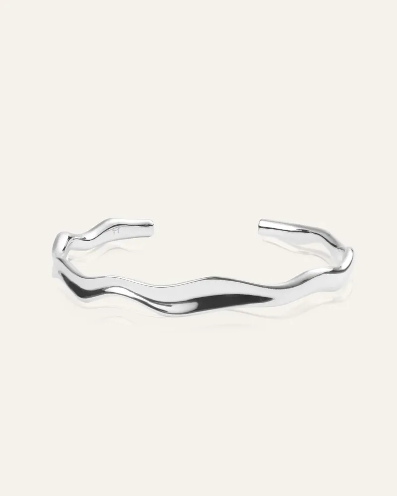 Mockberg Wavy Bolded Cuff Silver>Armband Online