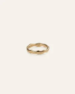 Wavy Petite Ring Guld>Mockberg New