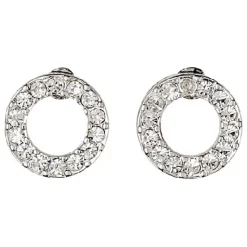 PILGRIM Victoria Crystal Halo Örhängen Silver 611316013>ÖRHÄNGEN Sale