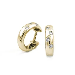 Örhängen i 18K Guld med 0.13ct TW/SI Diamanter – MSF56G> Clearance
