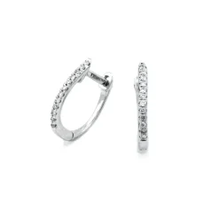 Örhängen i 18K Vitguld med 0.07ct TW/SI Diamanter – MSF51W> New