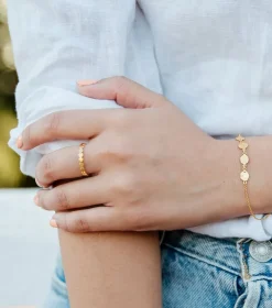 Syster P Beaches Flat Dot Ring Guld>Ringar Outlet