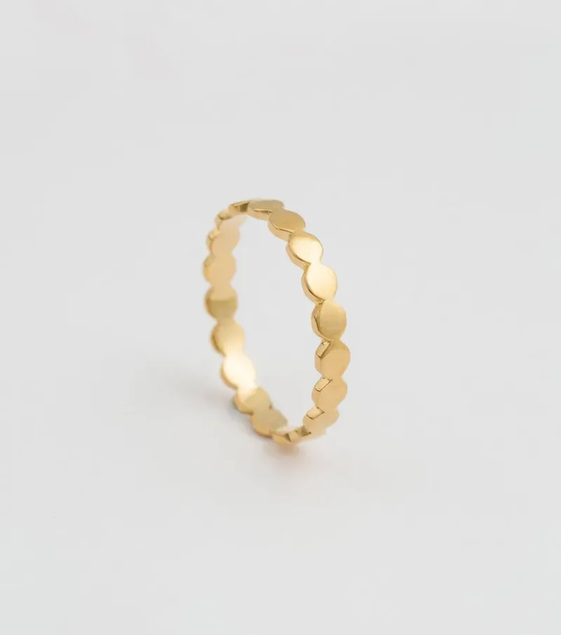 Syster P Beaches Flat Dot Ring Guld>Ringar Outlet