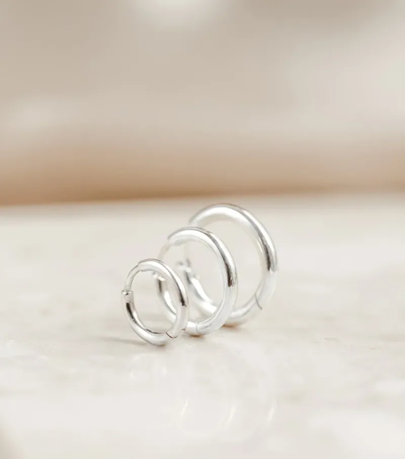 Syster P Beloved Fat Medium Hoops Silver>Örhängen Outlet