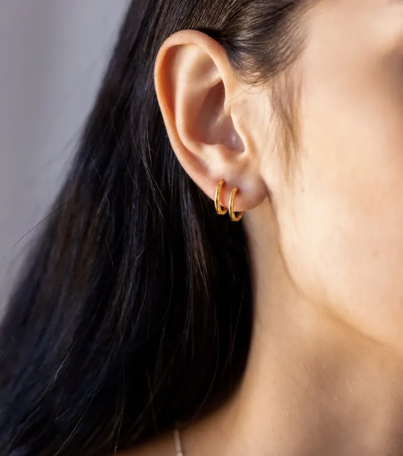 Syster P Beloved Fat Small Hoops Guld>Örhängen Discount