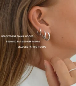 Syster P Beloved Fat Small Hoops Silver>Örhängen Sale