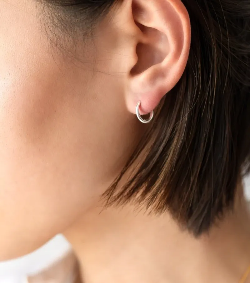 Syster P Beloved Fat Small Hoops Silver>Örhängen Sale