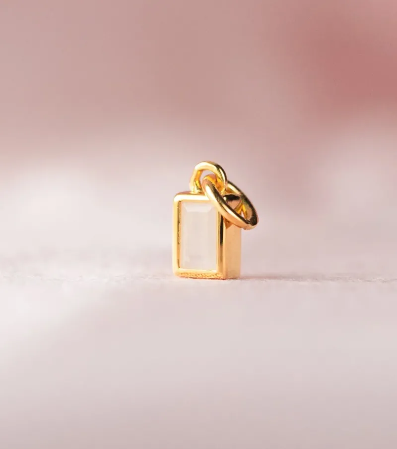 Syster P Beloved Squared Hänge Moonstone Guld>Berlocker Sale