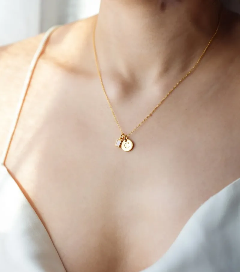 Syster P Beloved Squared Hänge Moonstone Guld>Berlocker Sale