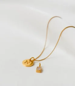 Syster P Beloved Squared Hänge Moonstone Guld><noscript><img width=