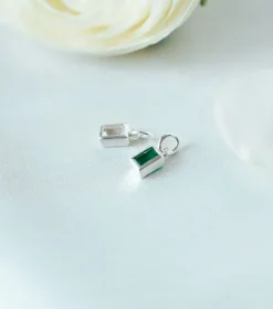 Syster P Beloved Squared Hänge Green Onyx Silver><noscript><img width=