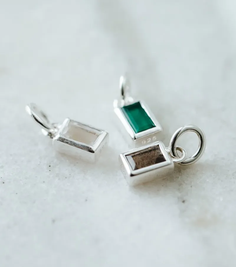 Syster P Beloved Squared Hänge Crystal Silver>Berlocker Hot