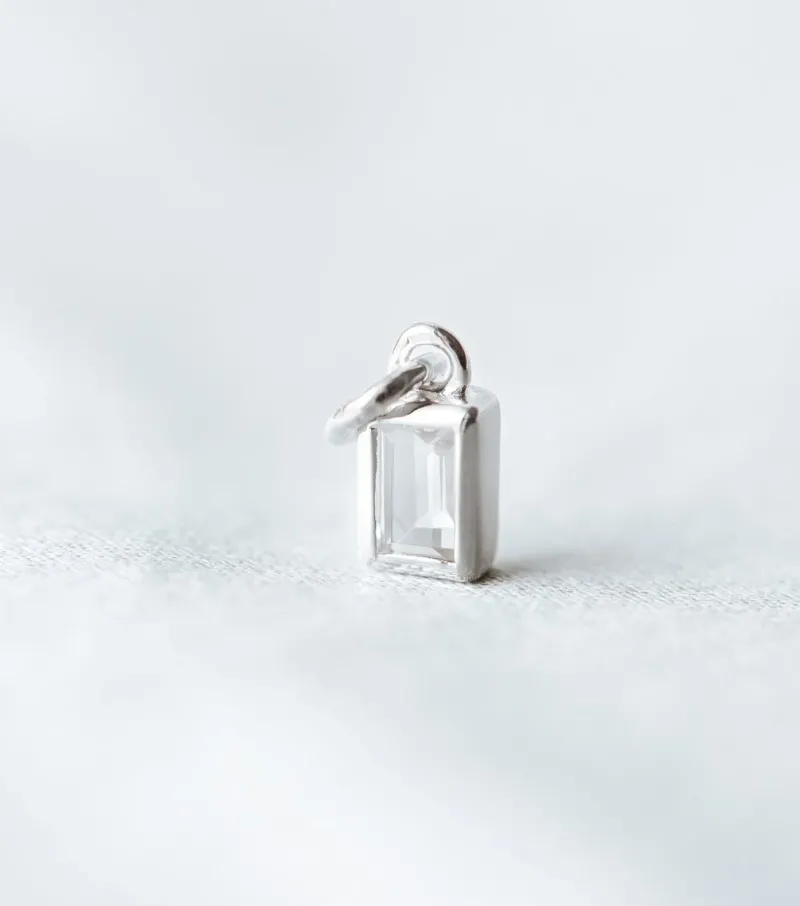 Syster P Beloved Squared Hänge Crystal Silver>Berlocker Hot