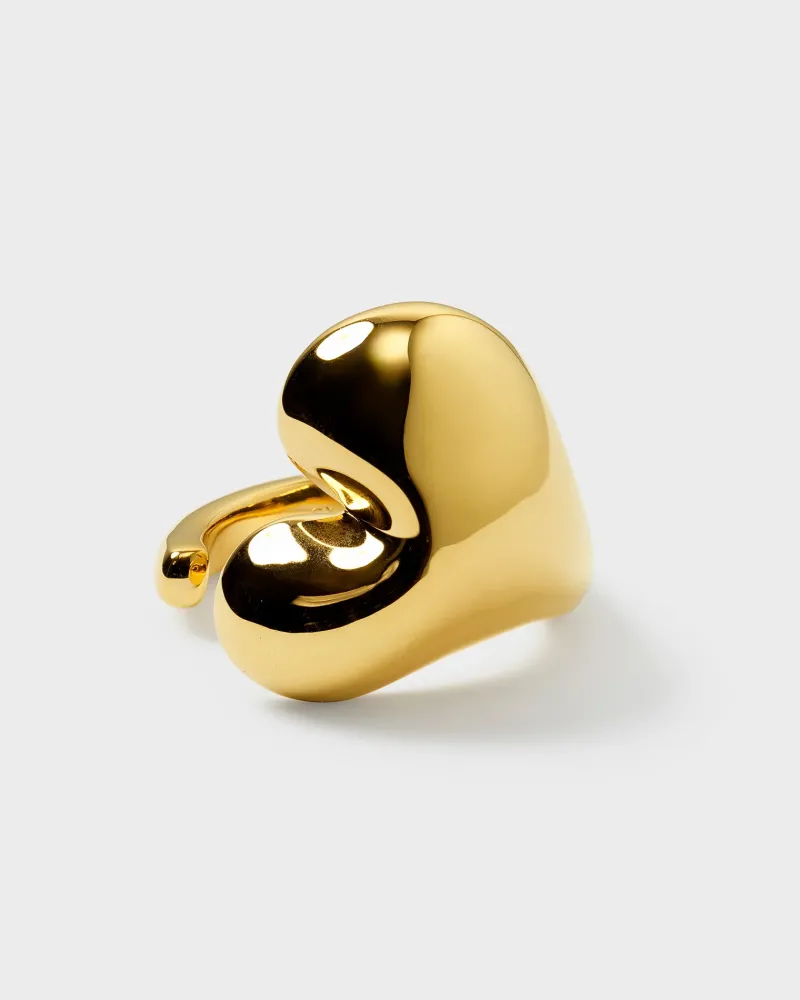 Syster P Bolded Heart Ring Guld>Ringar Best