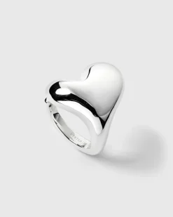 Syster P Bolded Heart Ring Silver>Ringar Clearance