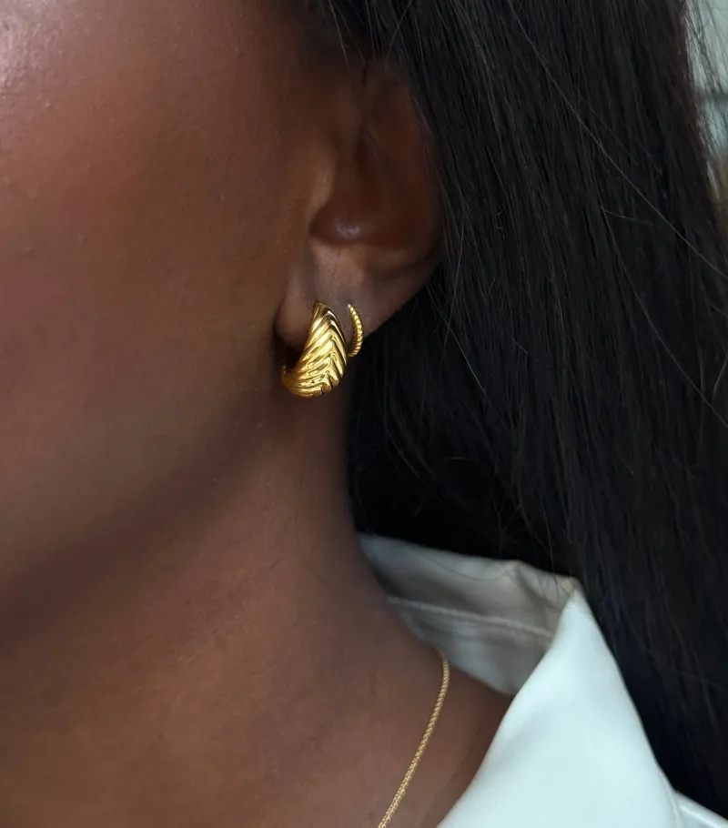 Syster P Bolded Little Sis Chevron Guld>Örhängen Best