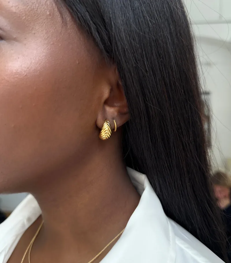 Syster P Bolded Little Sis Chevron Guld>Örhängen Best