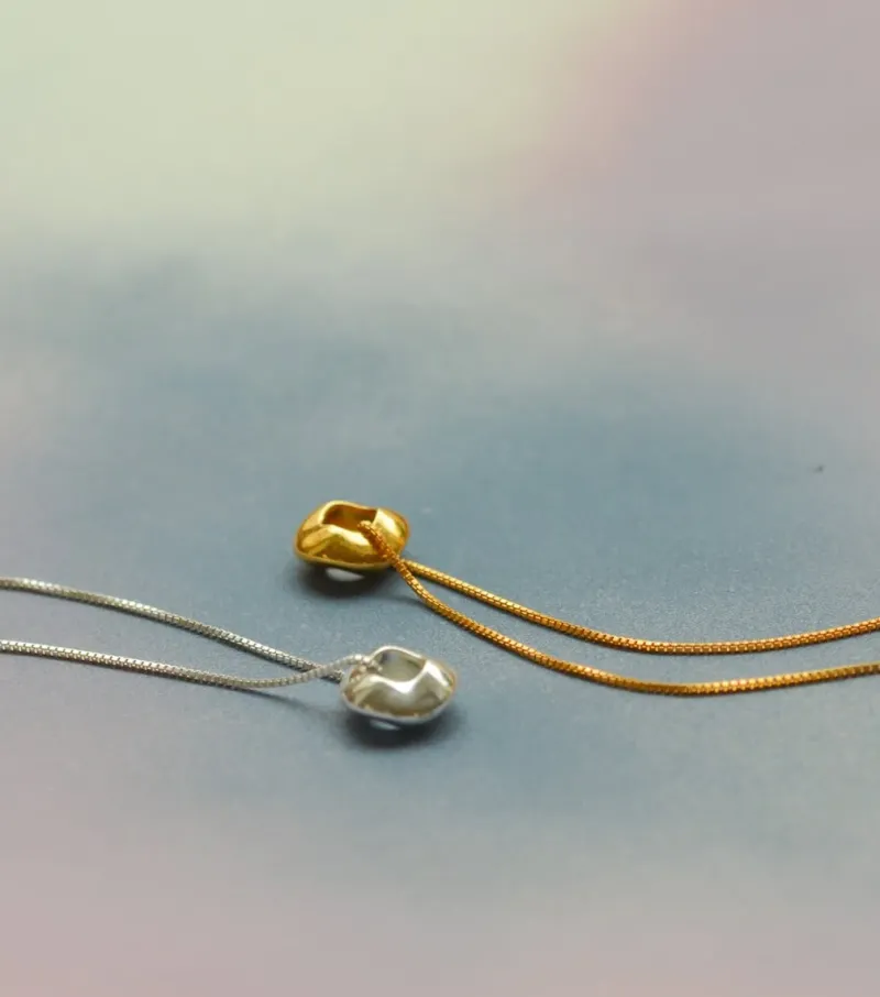 Syster P Bolded Wavy Guld>Halsband Discount