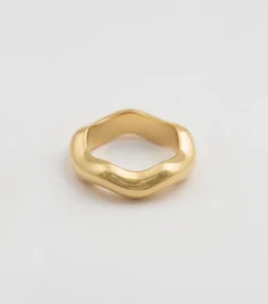 Syster P Bolded Wavy Ring Guld>Ringar Best