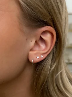 Syster P Celestia Triple Stone Studs Silver><noscript><img width=