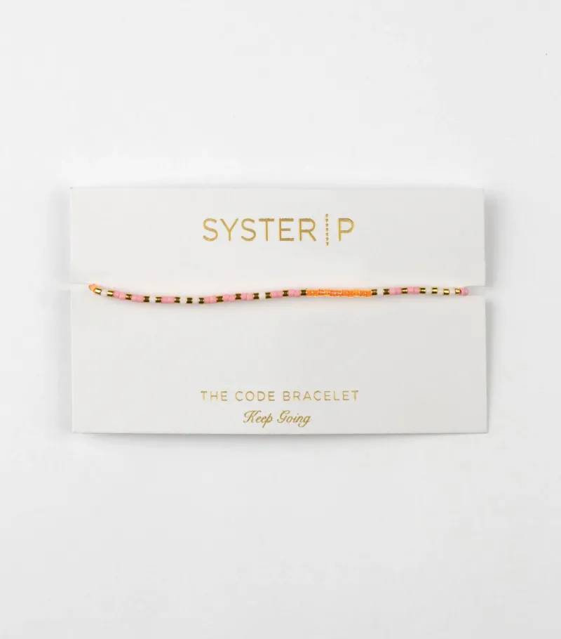 Syster P Code Guld KEEP GOING>Armband New