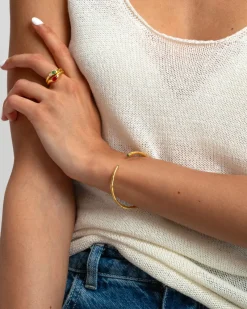 Syster P Florentina Bangle Guld Green Jade><noscript><img width=