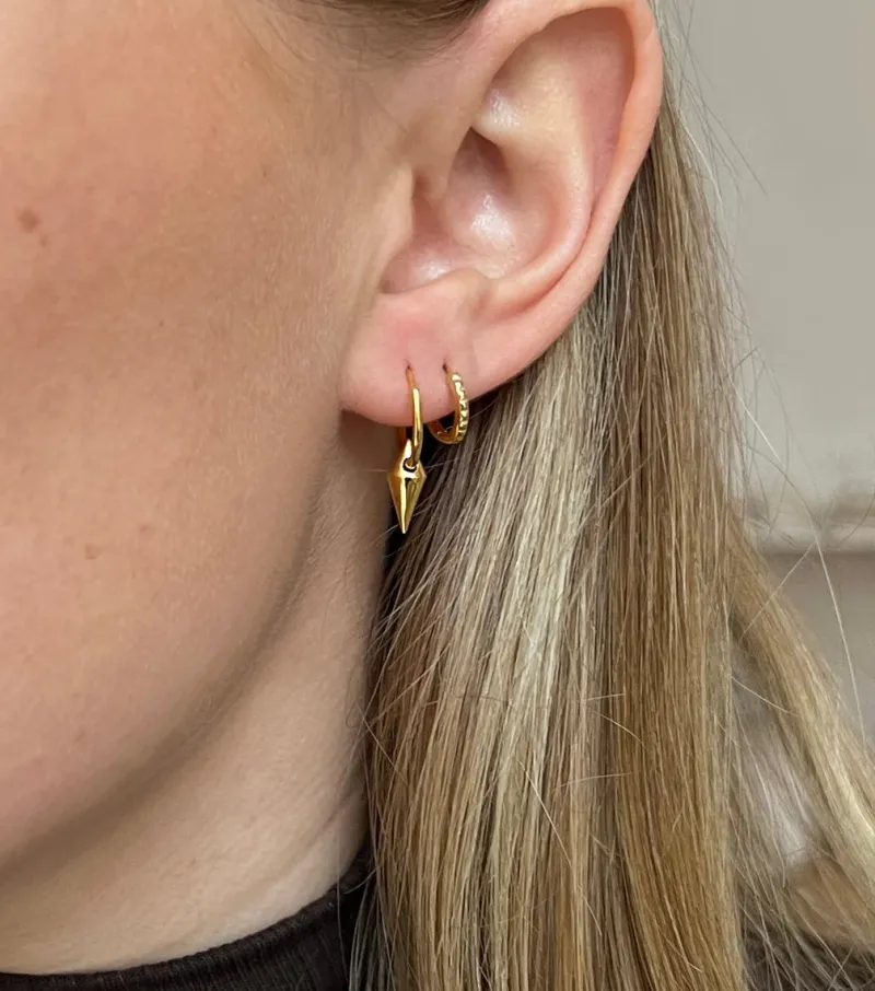 Syster P Harvey Single Spike Small Guld>Örhängen Best