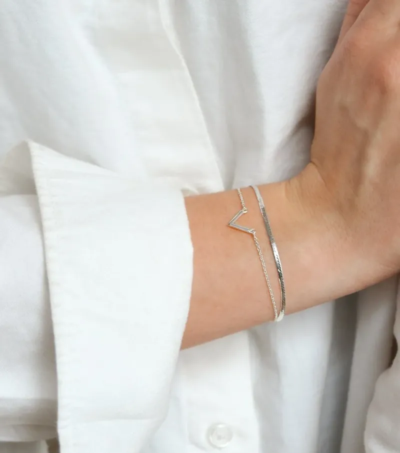 Syster P Herringbone Silver>Armband Sale