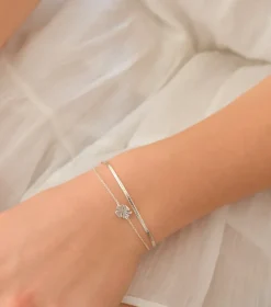 Syster P Herringbone Silver><noscript><img width=