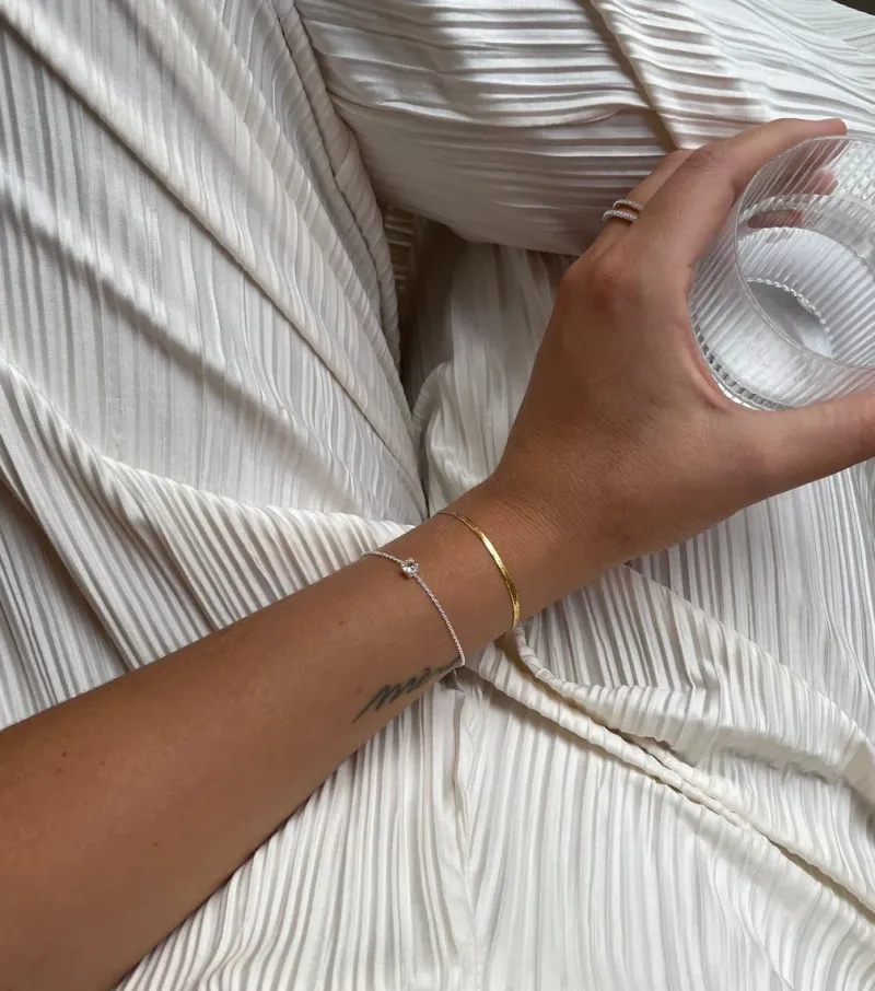 Syster P Herringbone Silver>Armband Sale