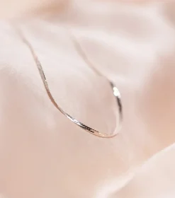 Syster P Herringbone Silver>Halsband Clearance