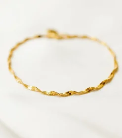 Syster P Herringbone Twisted Guld>Armband Hot