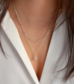 Syster P Melinda Double Petal Silver>Halsband Discount