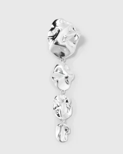 Syster P Moulded Long Single Earring Silver ES1276>Örhängen Best