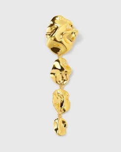 Syster P Moulded Long Single Earring Gold EG1276>Örhängen Best