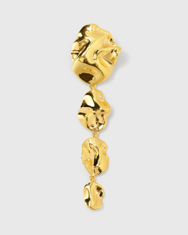 Syster P Moulded Long Single Earring Gold EG1276>Örhängen Best