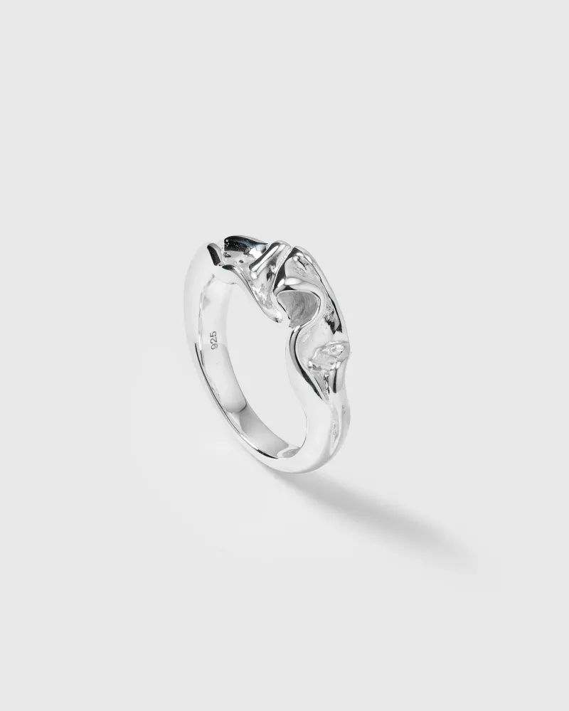 Syster P Moulded Narrow Ring Silver>Ringar Hot